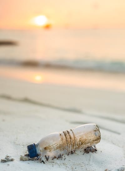 Plastic on florida beach